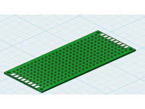 3cm x 7cm protoboard electronics 3d print model - Mito3D