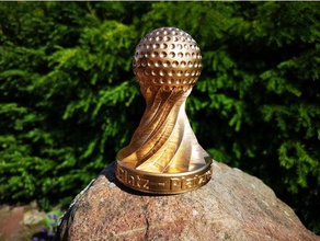golf kupa pokal heykeller golfball golftrophy troph e 3d print model - Mito3D