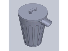 garbage can ash tray ashtray smoking 3d print model - Mito3D