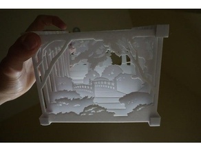 katmanlı 3d Yazdırılabilir Sürüm manzara dekor yazıcı baskı yanılsama katman 3d print model - Mito3D