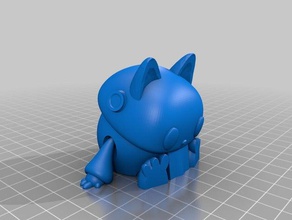 remix - piccolo articolato bot versione del gatto La stampa 3d giunto a sfera ball jointed doll cat bambola snodabili poco robot 3d print model - Mito3D