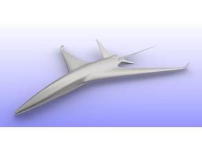 sleek airplane vehicles aircraft 3d print model - Mito3D