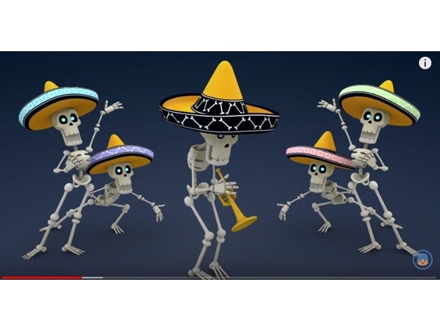 mariachi skeleton miniature silly dedication toys & games bard cleric dead dragons dungeons frostgrave ghoul halloween lombardi mummy pocoyo priest sombrero undead vampire wargame warhammer witch wizard wrgaming zombie 3D print model - Mito3D