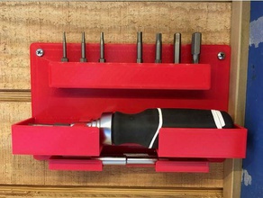 ratcheting screwdriver & bit holder tool holders boxes 3d print model - Mito3D