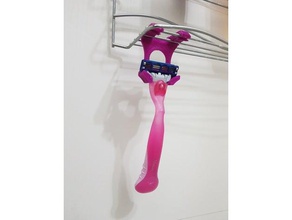 maquinilla de afeitar gillette titular cuarto baño accesorios organizador 3d print model - Mito3D