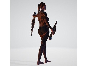 die weiblichen Schwert-master 2 Menschen 3d print model - Mito3D