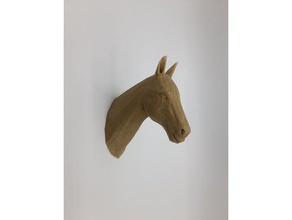 tête de cheval et pas soutien sculptures animal support mural 3d print model - Mito3D