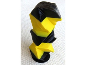 twisted melting cubes 3d print model - Mito3D