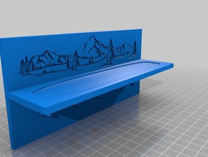 mountain key holder shelf household 3d print model - Mito3D