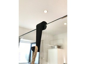 shower hook eg towels brushes 8mm glass bathroom brush accessories towel 3d print model - Mito3D