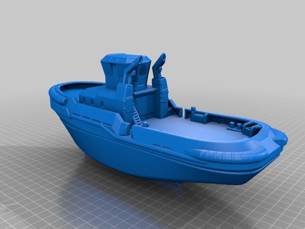 rebocador veículos barco workboat 3D print model - Mito3D