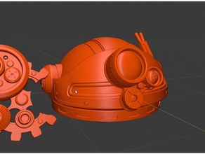 speculum canis pattern cranial unit pauldrons models robot sci-fi 3d print model - Mito3D