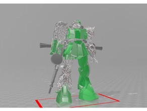 zaku 1 144 size voronoi pattern robotics 3d print model - Mito3D