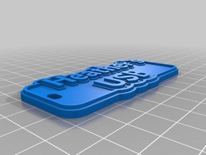il mio personalizzato multiline tag portachiavi heather usb i su misura 3d print model - Mito3D