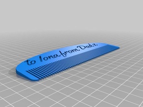 iona best comb bathroom customized 3d print model - Mito3D