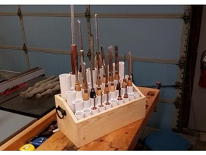 torno da ferramenta porta-ferramentas & caixas mecânico tubo de pvc woodturning o woodworking 3d print model - Mito3D