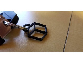 hack box cube keychain keychains chain hackthebox key 3d print model - Mito3D