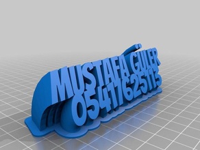 mustafa numarası 2 ofis özelleştirilmiş 3d print model - Mito3D