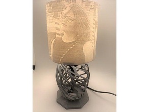 lithophane art lamp decor vase 3d print model - Mito3D