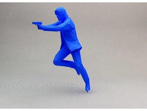 john wick bajo detalle personas arma de fuego heroe johnwick película 3d print model - Mito3D