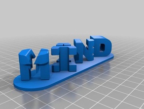 my customized triple letter blocks ambigram signs & logos 3d print model - Mito3D