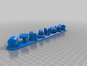 triple letter blocks ambigram stranger things signs & logos customized 3d print model - Mito3D