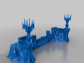 porte noire morannon bâtiments et structures seigneur des anneaux lotr le mordor sauron 3d print model - Mito3D