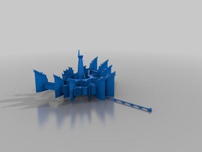 minas morgul buildings & structures lord rings lotr ithil sauron witch king 3d print model - Mito3D