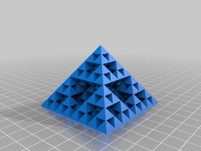 mi personalizados espiral florero de sierpinski pirámide order3 tamaño 6 matemáticas art personalizado 3d print model - Mito3D