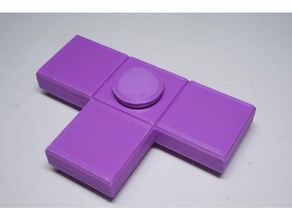 tetris t-piece fidget spinner toy & game accessories t block piece 3d print model - Mito3D