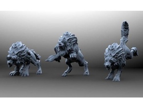 bionic wolves toys & games cyber wolf 3d print model - Mito3D