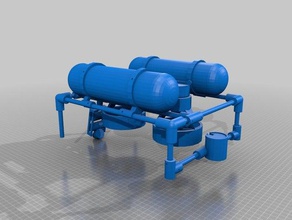 argo iv modelo de impressão robôs rov submarino veículo subaquático 3d print model - Mito3D