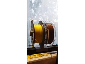 double spool holder 3d printer accessories spoolholder filament 3d print model - Mito3D