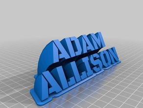 allison office personalizado 3d print model - Mito3D