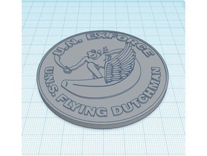 uns flying dutchman challenge coin 3d printing col bishop craig alanson expeditionary force joe merry band pirates skippy stupid monkeys un exforce unef 3d print model - Mito3D