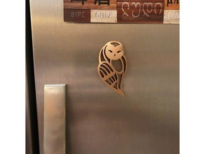 owl pendant fridge magnet decor 3d print model - Mito3D