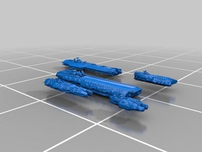 spaceships vehicles fleet spaceship 3d print model - Mito3D