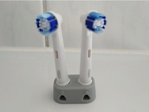 oral b brush stand for2 bathroom accessories oral-b toothbrush holder 3d print model - Mito3D