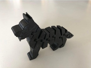 flexi pastor cachorro a los animales perro flex 3d print model - Mito3D