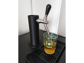 beertower zapfs ule taptower cozinha e sala de jantar a cerveja toque rapidamente em punho bier brauen homebrew homebrewing keezer kegerator 3d print model - Mito3D