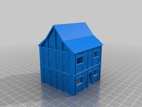 maison colombage binalar ve yapılar 3d print model - Mito3D