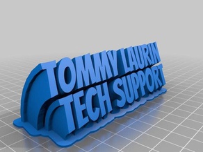 tech support plate office customized 3d print model - Mito3D