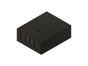 4 port usb charger enclosure gadgets electronics 3d print model - Mito3D