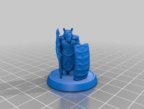 rhox guard toys & games creature dnd miniature mtg rhino 3d print model - Mito3D