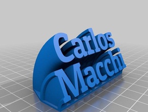 carlos macchi office customized name nameplate nombre regalo 3d print model - Mito3D