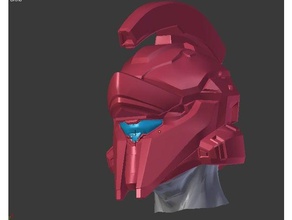 halo 5 - aquiles capacete incluindo picado versão 8x8x10 de impressão cama traje armadura 3d print model - Mito3D