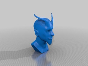 headsculpt art fantasy head sculpt sculpture 3d print model - Mito3D