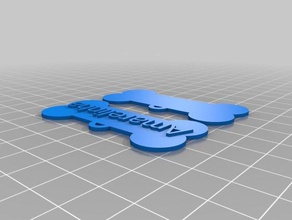 amarelinha etiketi evcil hayvan özelleştirilmiş 3d print model - Mito3D