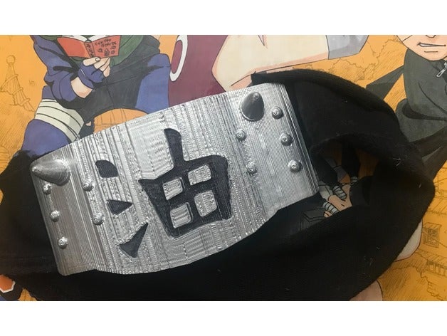 jiraiya bandeau de naruto L'impression 3d cosplay serre-tête 3D print model - Mito3D