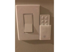 light switch remote holder organization fan home 3d print model - Mito3D